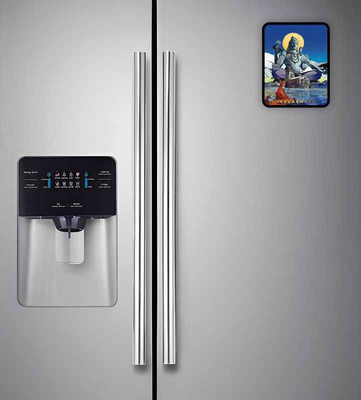 Kedarnath Temple Fridge Magnet  Gift for Travel Lover  Indian Souvenir Fridge Magnet  Home Office & Temple Decoration Stikcer  Religious Gift (Lord Shiva)